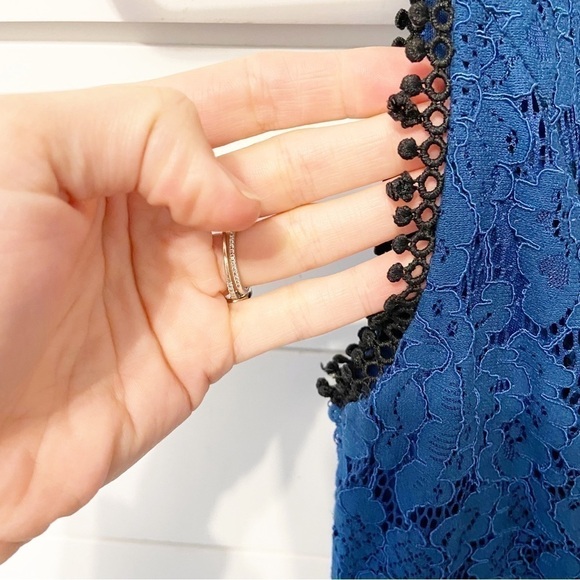 Francesca’s | Blue Fit and Flare Lace Mini Dress Size XS - Picture 5 of 13